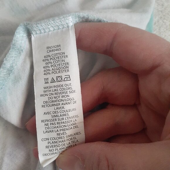 Children's Place Girl's M (7/8) Blue Purple Tie Dye Sequin Star Dress - Picture 7 of 9